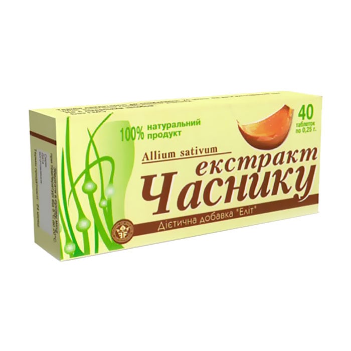Екстракт часнику Elit-Pharm Allium Sativum, 40 таблеток