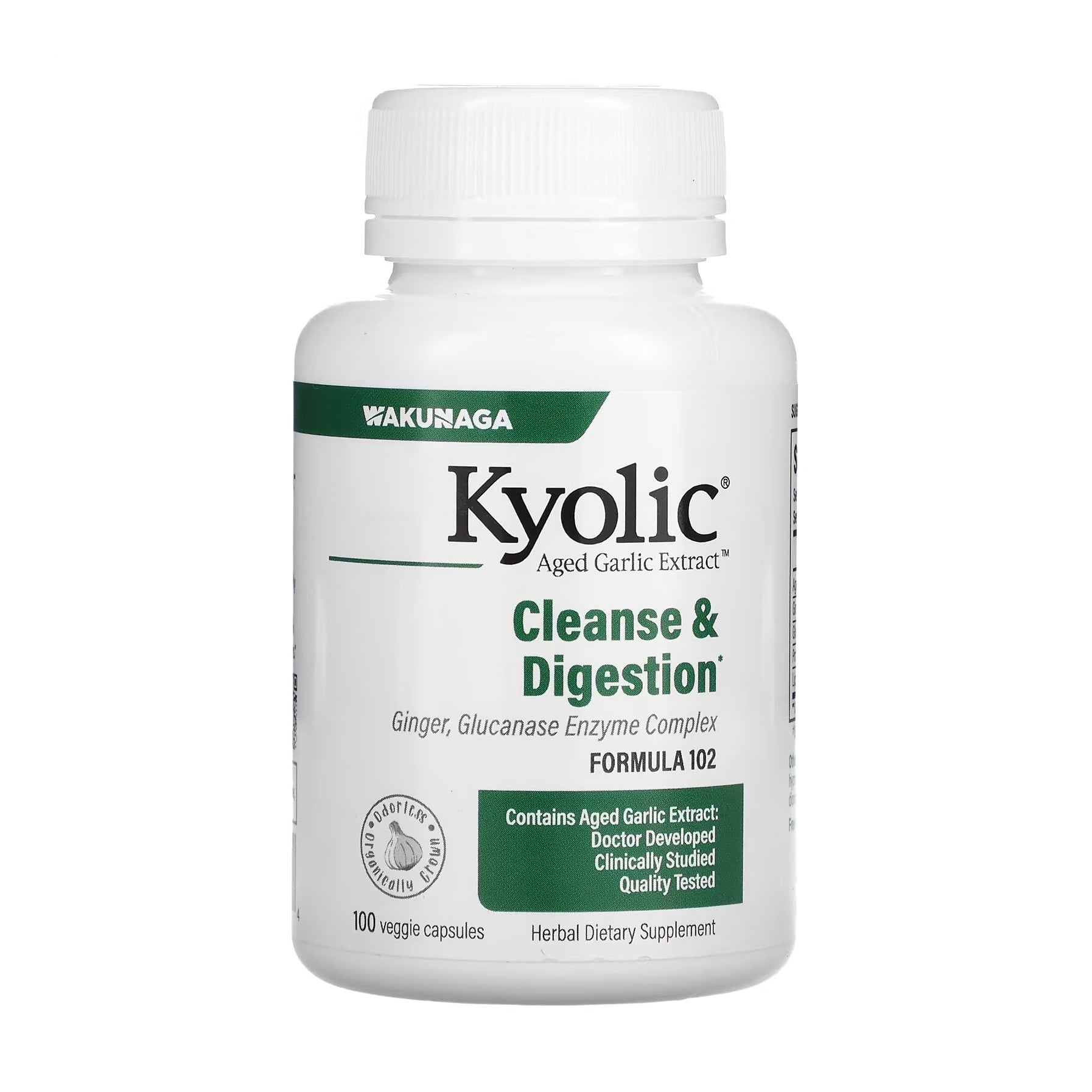Екстракт часнику Kyolic Aged Garlic Extract Candida Cleanse &amp; Digestion Formula 102, 100 капсул
